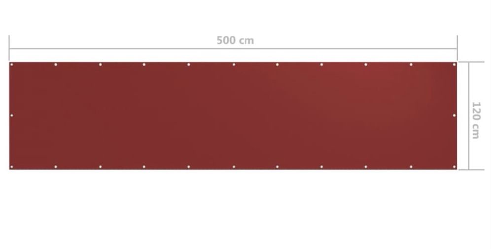 Paravan de balcon vidalxl rosu 120x150 cm