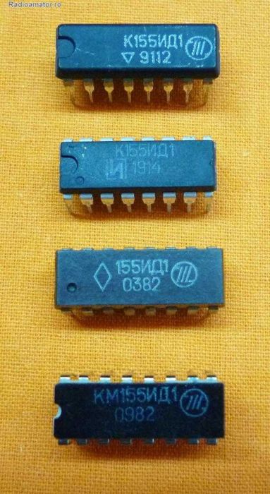 Circuite integrate driver pentru comanda tuburilor Nixie: K155ID1 si MH74141 TESLA