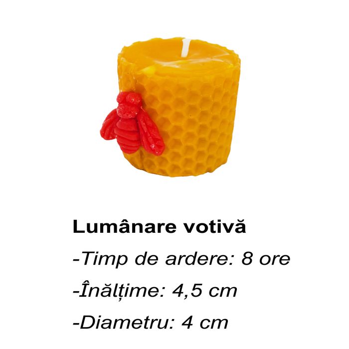 Lumanare din ceara naturală de albine ( 100% naturale )