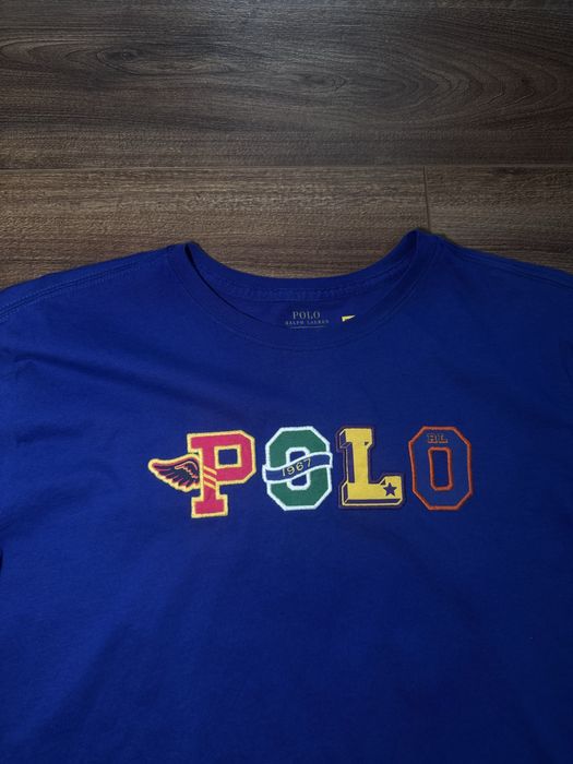 Polo Ralph Lauren Girls Blue Logo Boxy Top or Long-Sleeve T-Shirt