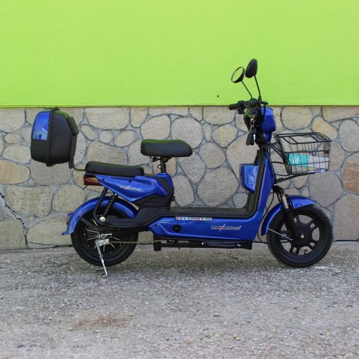 Електрически скутер с педали 500W/48V/15Ah – BLUE