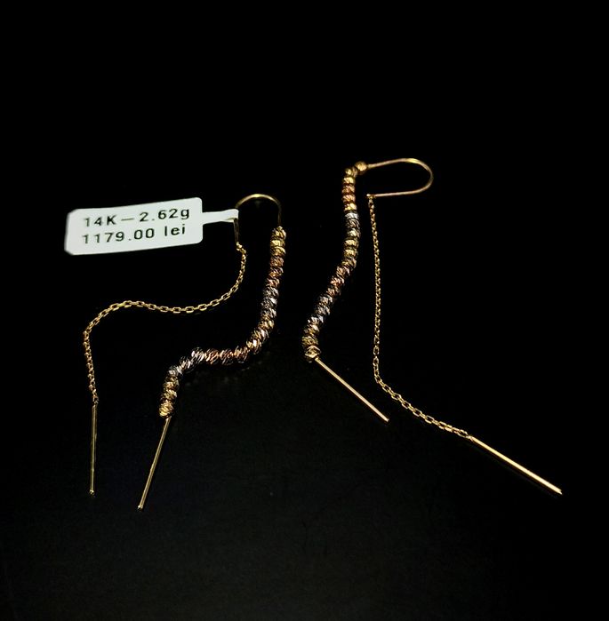 Bijuteria Royal cercei din aur 14k 2.62 gr