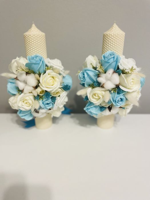 Lumanari botez realizate manual