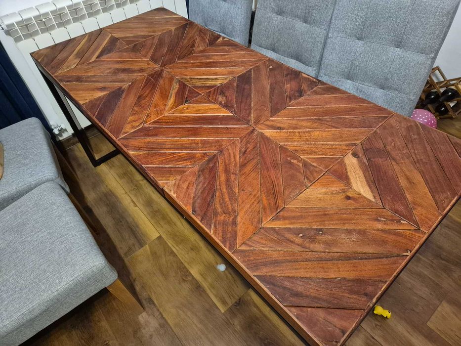 Трапезна маса масив Акация/Манго 160х70х76