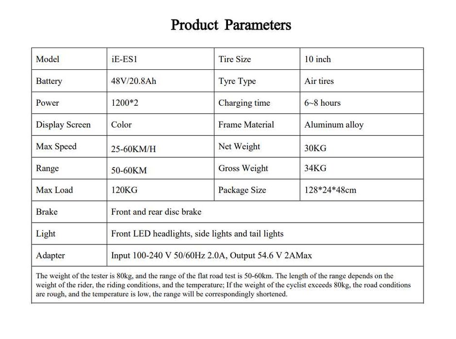 Електрически скутер/тротинетка iENYRID ES1 2400W 20.8AH