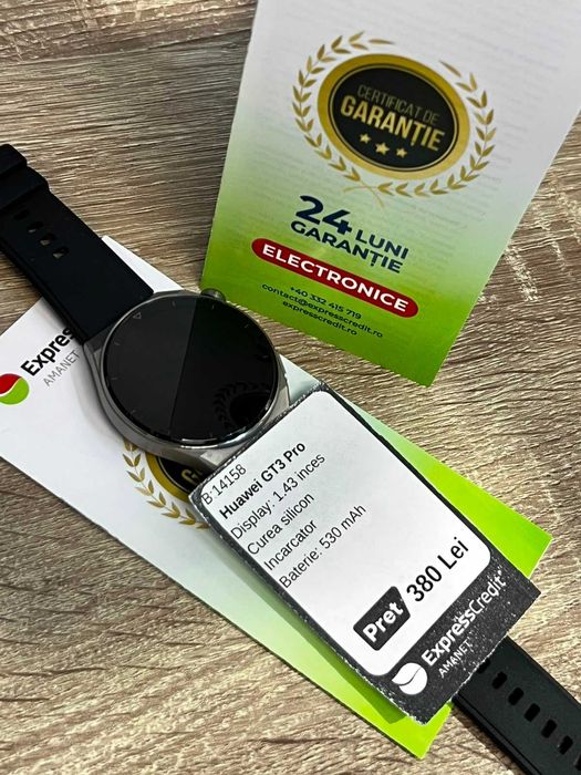 (AG42 Roman) Smartwatch Huawei GT3 Pro B.14158 Garantie 2 ani