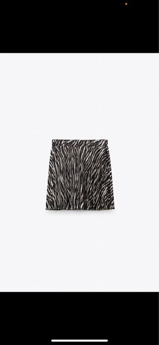 Fusta scurta Zara animal print XS noua cu eticheta