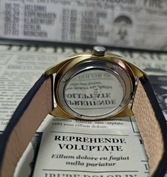 Vand Ceas mecanic pentru barbati Poljot 2614, cadran auriu