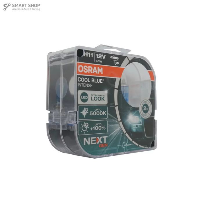 Set 2 Becuri Auto-Moto Halogen NEXT GEN Osram Cool Blue Intense H11 64211CBN-HCB 12V