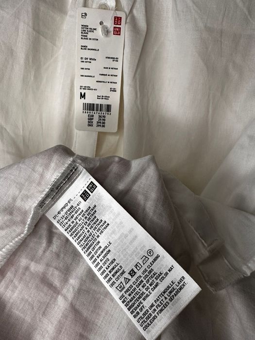 Блуза белая uniqlo