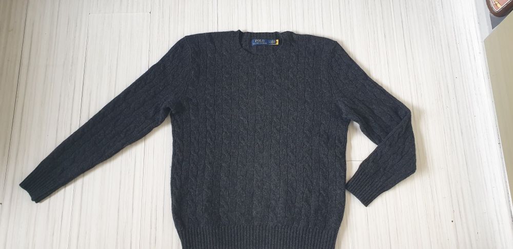 POLO Ralph Lauren Cable Wool  Knit  M НОВО! ОРИГИНАЛ! Mъжки Пуловер