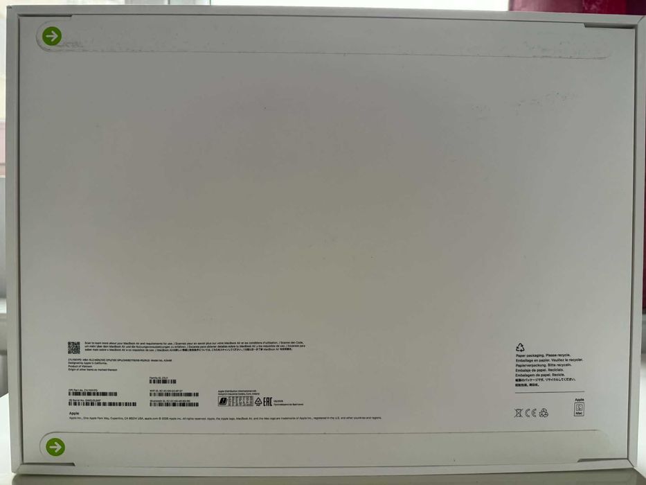 Laptop APPLE MacBook Air 15 M5 10-core CPU, 15.3  24GB, SSD 1TB, 10-core GPU, Midnight, Sigilat