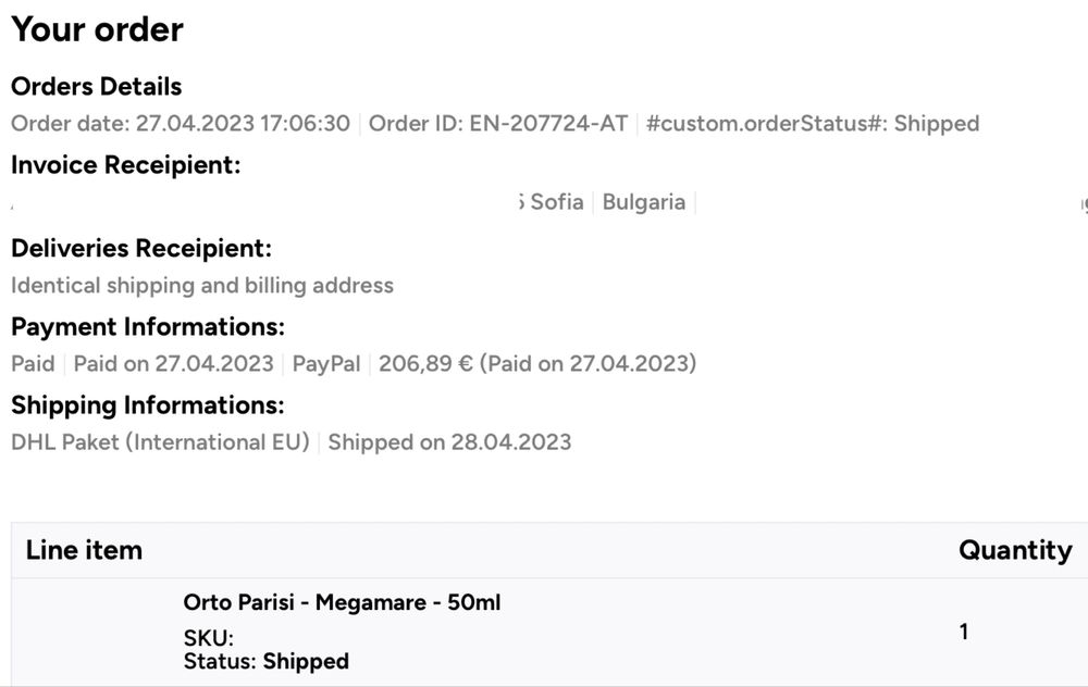 Orto Parisi Megamare