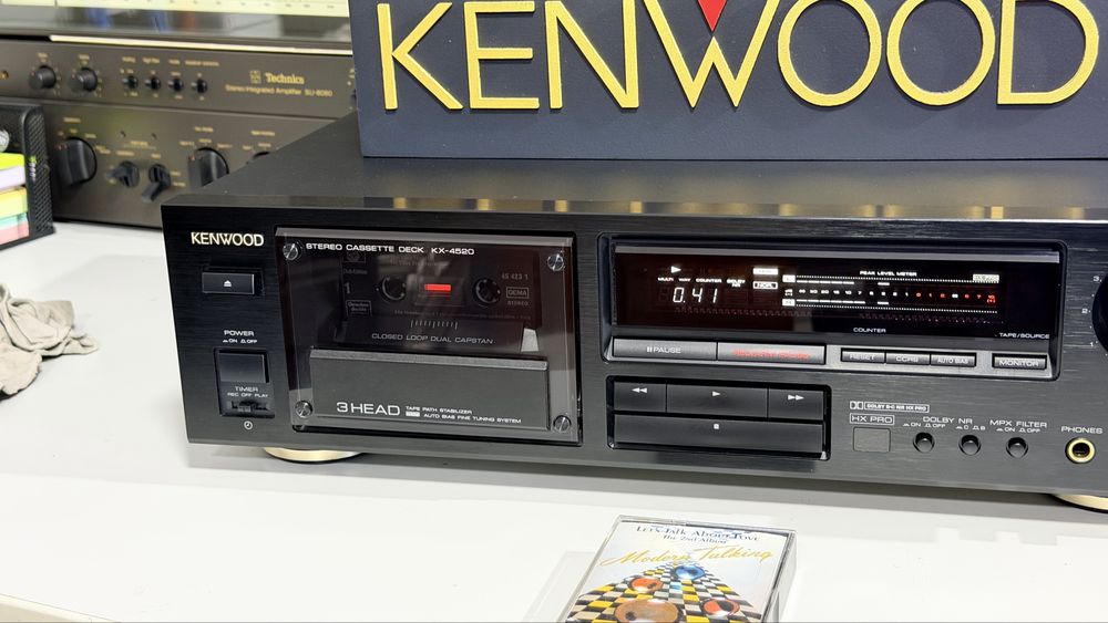 KENWOOD KX-4520 – 3 HEAD, closed loop Dual CAPSTAN, auto BIAS, DOLBY B/C, HX PRO, METAL ,sunet calitativ, Servisat