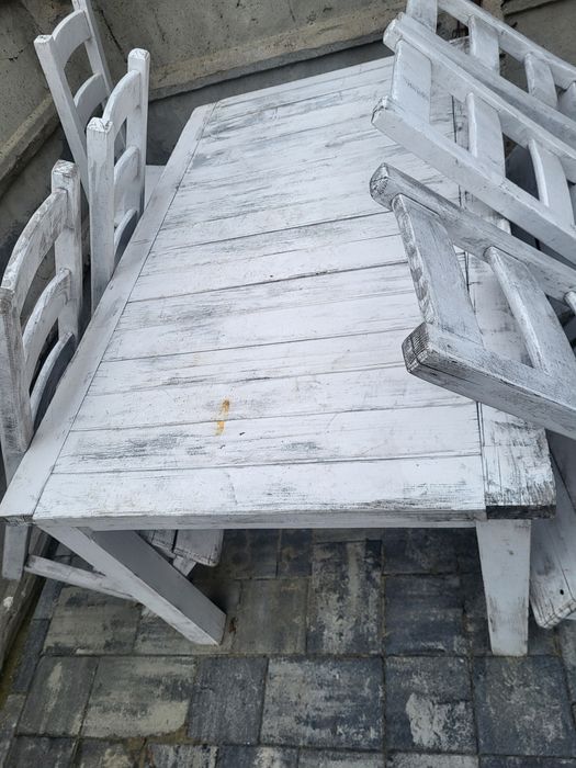 Masa cu scaune lemn masiv