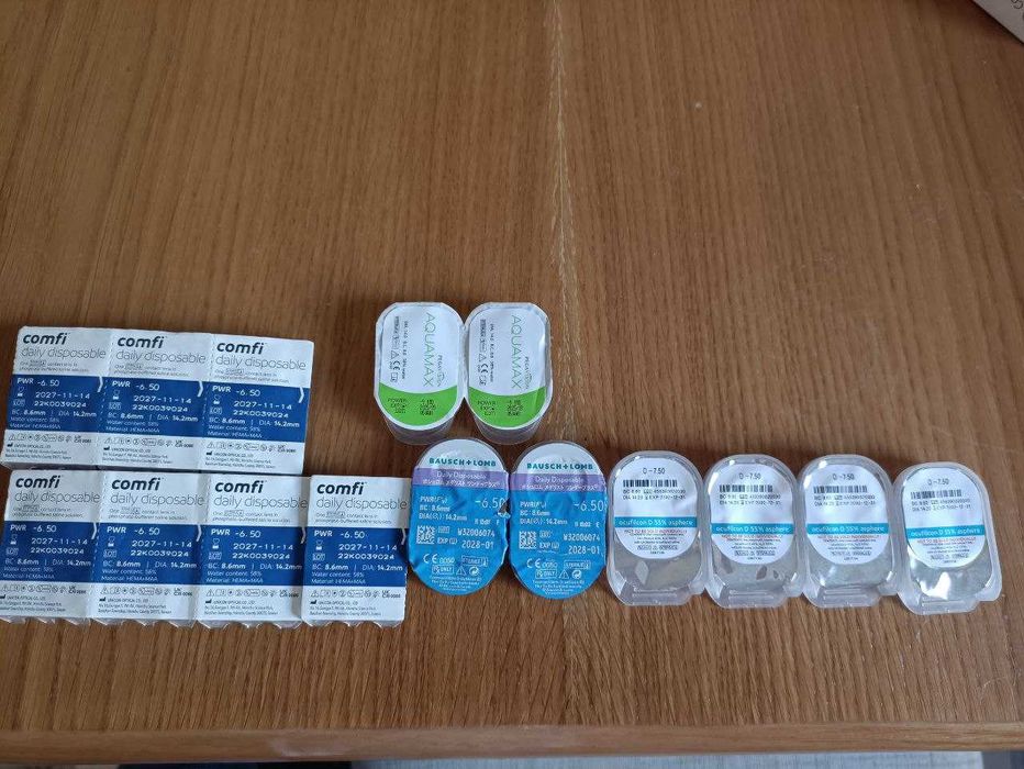 линзы мягкие контактые  -7,5, -9