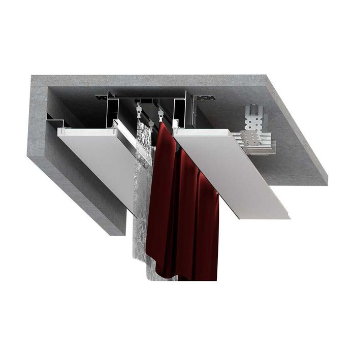 Карниз для штор для гипсокартона встраиваемый с подсветкой