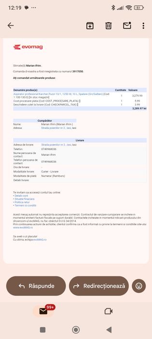 Vând aspirator karcher puzzi 10/1 1250w 10L