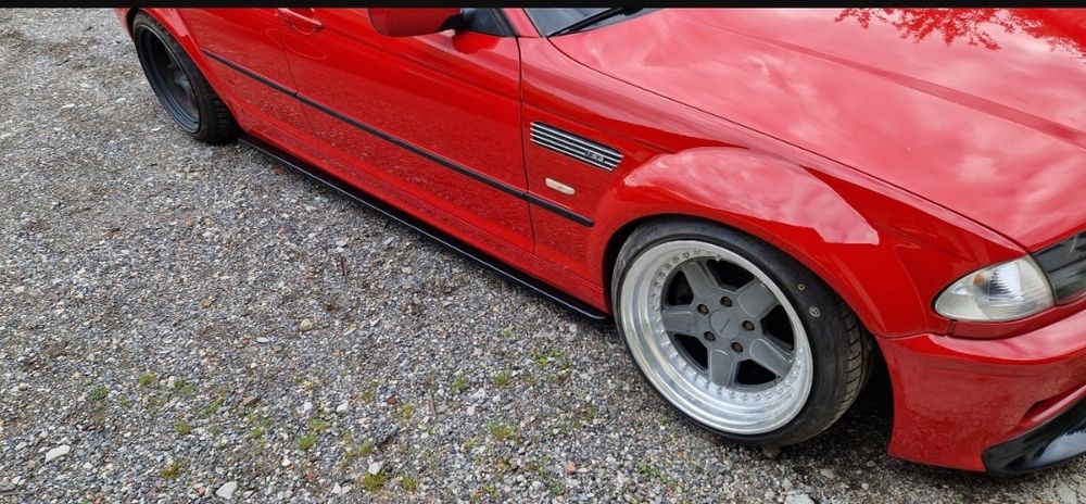 Extensii praguri prelungire praguri BMW Seria 3 E46 negru lucios