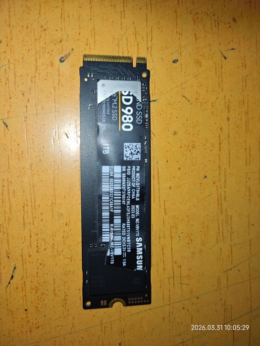 SSD Samsung 980 1TB NVME M.2 100 % Life