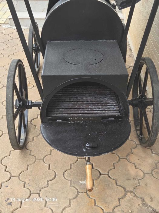 Afumătoare profesională artizanală – cald/rece, grill și plită