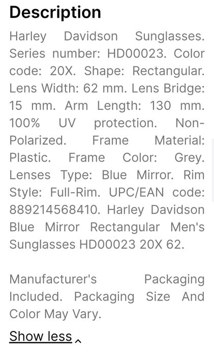 Harley Davidson sunglasses  очки