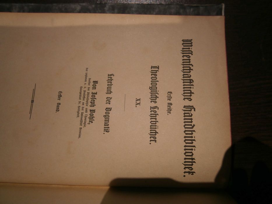 Католическа,Догматика,Учебник,Немски,Старинен