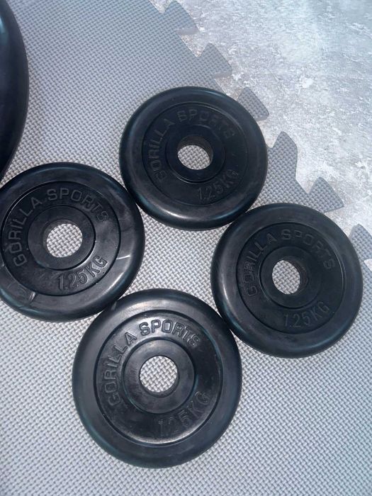 Set complet gantere cauicuate 130 kg