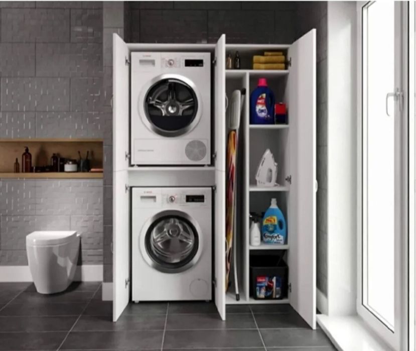 Шкаф за пералня и сушилня с място на маса гледане, безплатна доставка