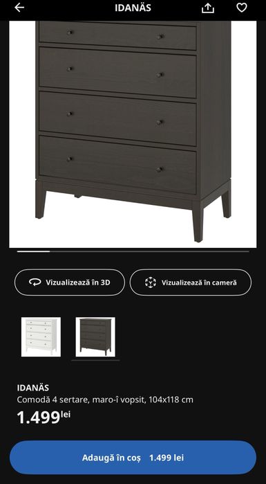 Comoda 4 sertare IKEA IDANAS