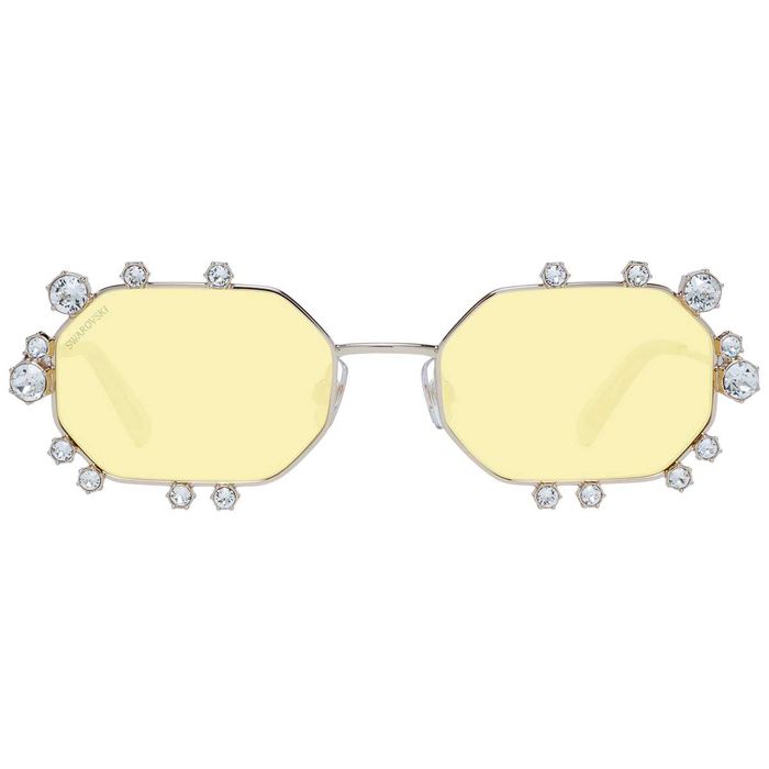 SWAROVSKI – Дамски слънчеви очила "GOLD & YELLOW BIG CRYSTALS" нови