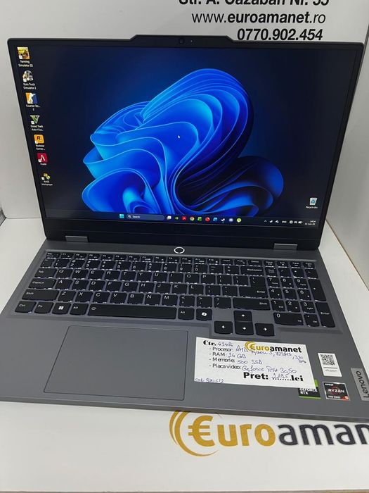 Laptop Gaming Lenovo LOQ 15ARP9, AMD Ryzen 5 7235HS -I-