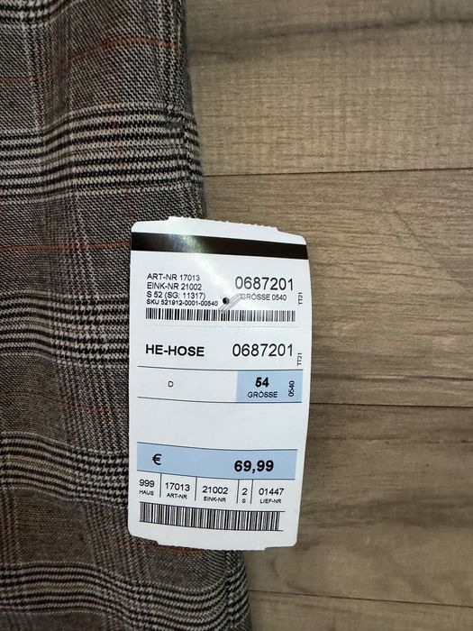 Pantaloni Finshley& Harding London, Slim Fit, marimea 54 (XL international)- Noi, cu eticheta