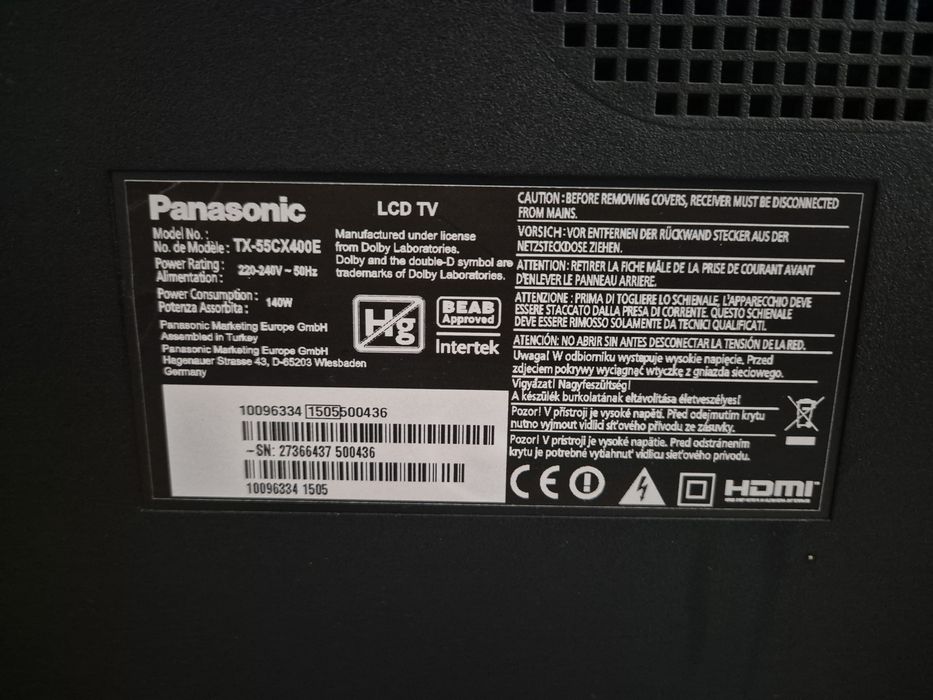55' Panasonic TX-55CX400E