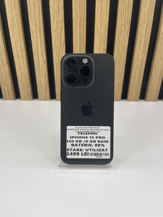 Iphone 15 Pro 128GB / 88% Bat FACTURA/GARANTIE #54999