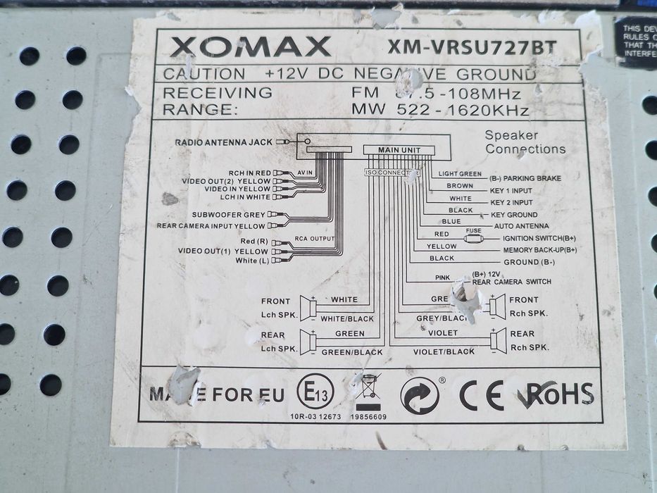 player auto cd usb radio | XOMAX | XM-VRSU727BT