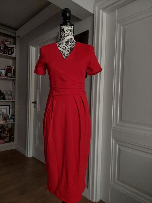 Rochie Klauss fashion roșie, 97%bumbac, mărime S/M