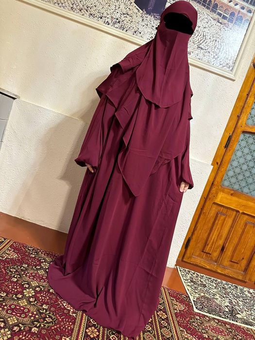 Orginal Misr Abaya troyka koplekt kiyim ro'mol niqob