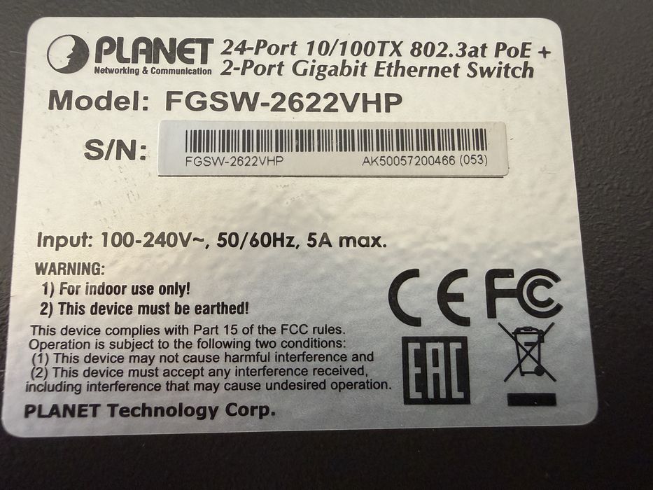 Switch POE Planet FGSW-2622VHP