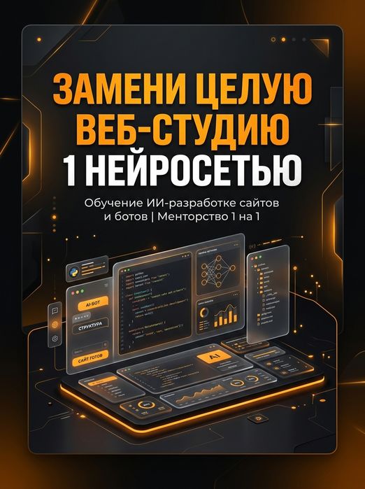 Замени веб студию 1 нейросетью Обучение ИИ разработке