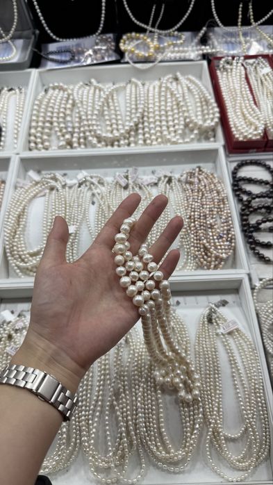 Натуральный жемчуг. Бусы