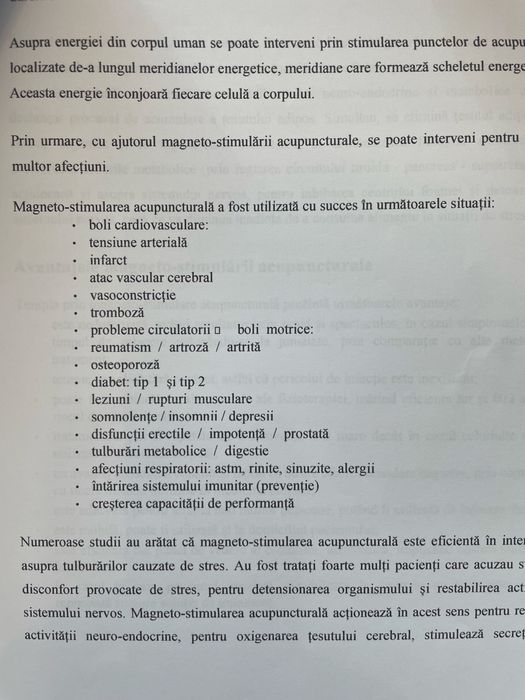 Vand aparat masaj magneto  stimulare