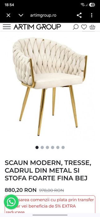 Doua scaune tip fotoliu noi