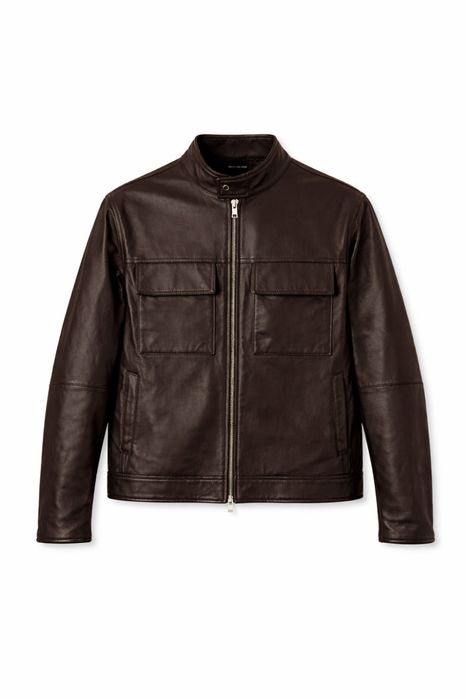 Оригинално Massimo Dutti мъжко кожено яке – естествена кожа (ново)