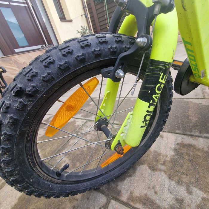 Bicicleta  Copii Scott 16 inch  culoare verde neon + cască .