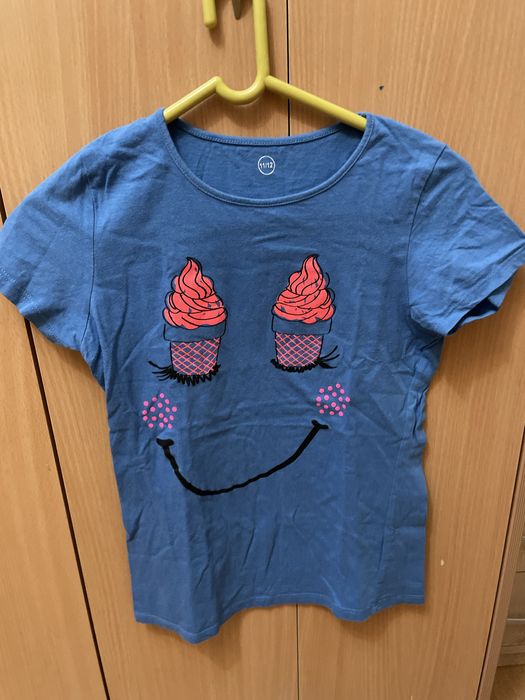 Tricou bumbac fete maneca scurta 11/12 ani
