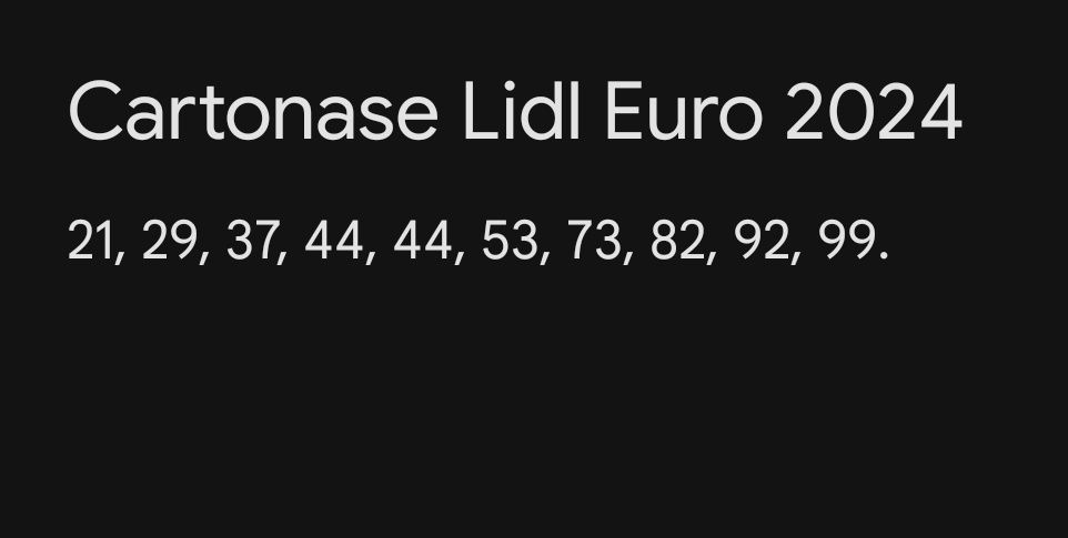 Cartonase Lidl Euro 2024