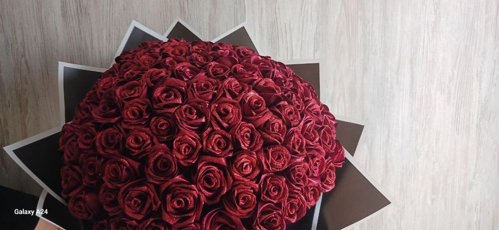 Букет из атласной ленты/Buket atlas lentadan