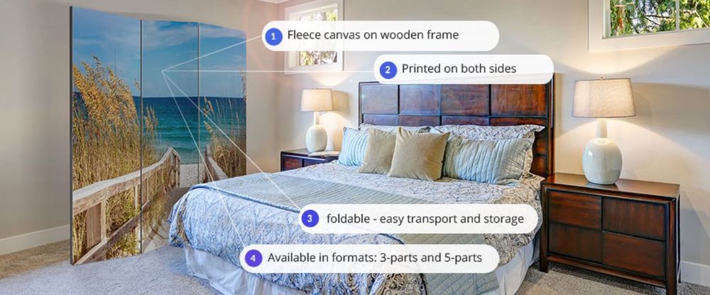 Separator de cameră decorativ Magical World II 5 si 3 panouri