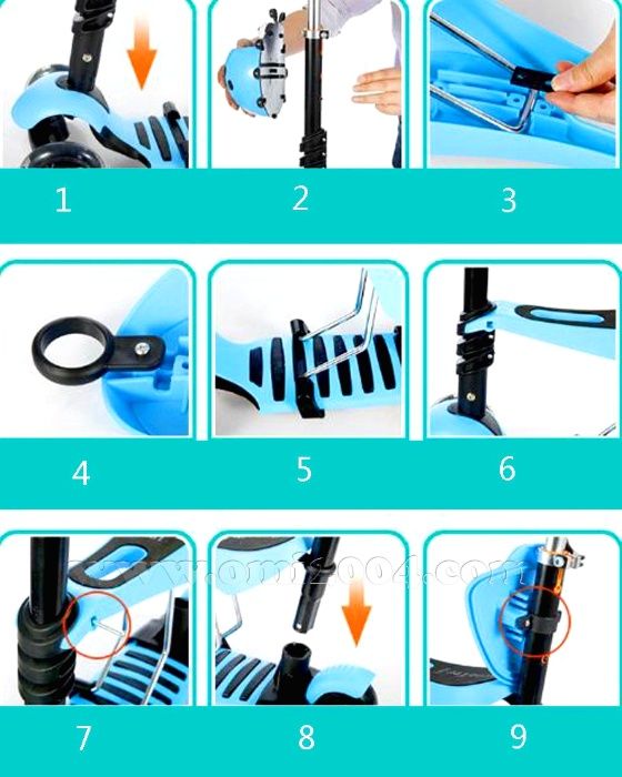 Тротинетка 5в1 със седалка и родит. контрол